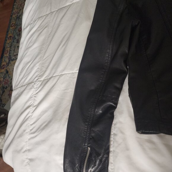 All Saints Catch Leather Biker jacket - Picture 4 of 8